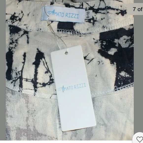 Amato Rizzi Dress Ink Abstract Button-Up Maxi - Picture 7 of 7